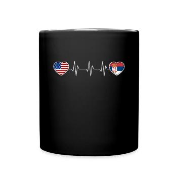 Serbien - Tasse einfarbig - Schwarz - Vorne