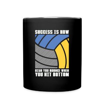 Beach Volleyball Success Is How High Beachball - Tasse einfarbig - Schwarz - Vorne