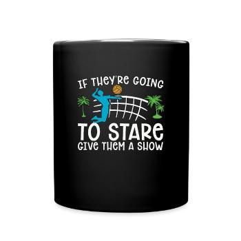 Beach Volleyball If They're Going To Beachball - Full Colour Mug - black - Front