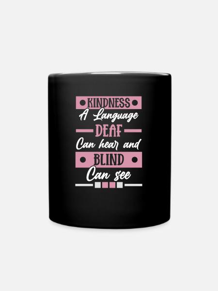 Blind Blindness Awareness Visual Impairment - Full Colour Mug - black