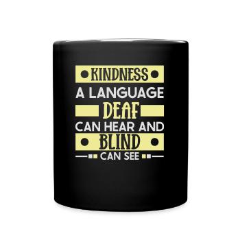 Blind Blindheit Awareness Sehbehinderung - Tasse einfarbig - Schwarz - Vorne