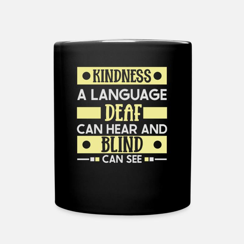 Blind Blindheit Awareness Sehbehinderung - Tasse einfarbig - Schwarz
