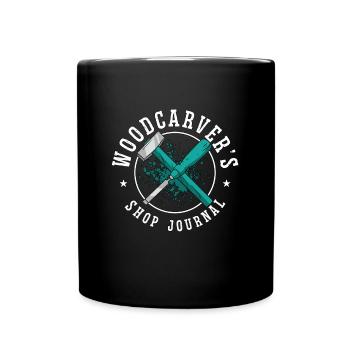 Wood Carving WoodCarver's Shop Journal Woodsman - Tasse einfarbig - Schwarz - Vorne