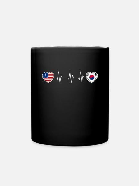 Südkorea - Tasse einfarbig - Schwarz