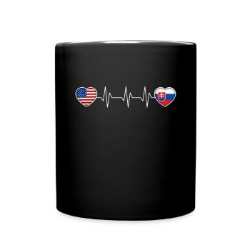 Slowakei - Tasse einfarbig - Schwarz - Vorne