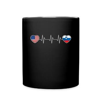 Slowenien - Tasse einfarbig - Schwarz - Vorne