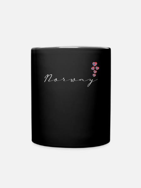 Norwegen - Tasse einfarbig - Schwarz