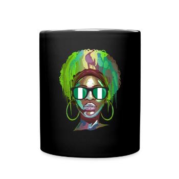 Nigeria - Tasse einfarbig - Schwarz - Vorne