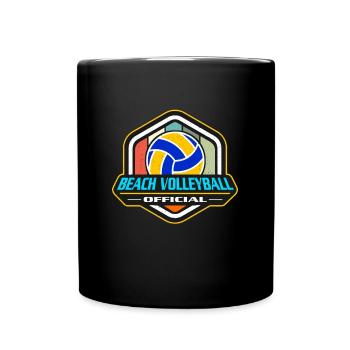 Beach Volleyball Official Volleyball Set Beachball - Full Colour Mug - black - Front
