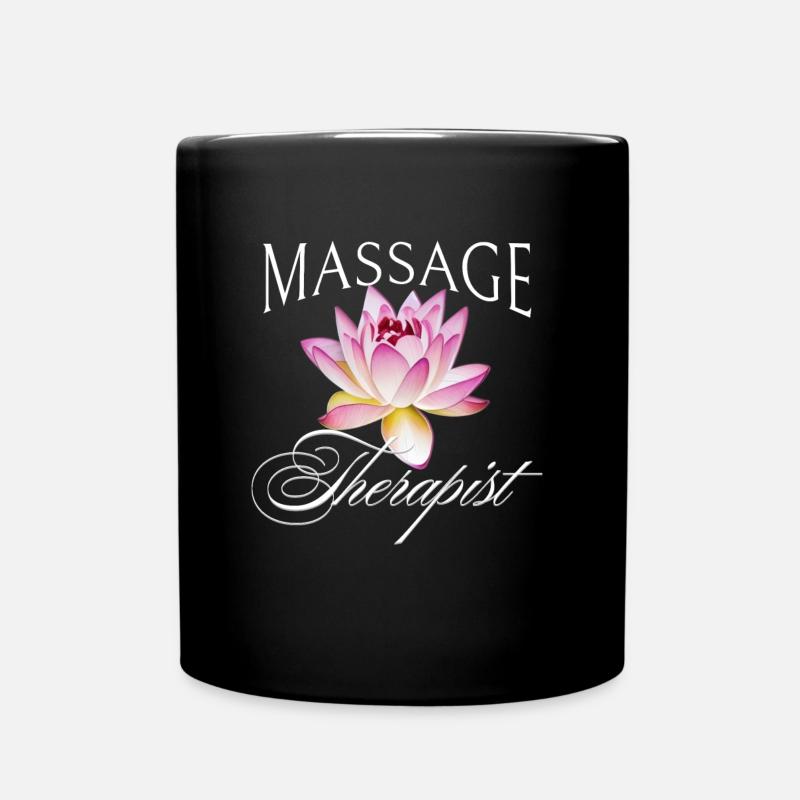 Massage Therapist Physiotherapeutin Lotusblüte - Tasse einfarbig - Schwarz