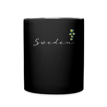 Suède - Mug uni - noir - Devant