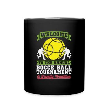 Bocce Ball Bienvenue au sport annuel de pétanque - Mug uni - noir - Devant