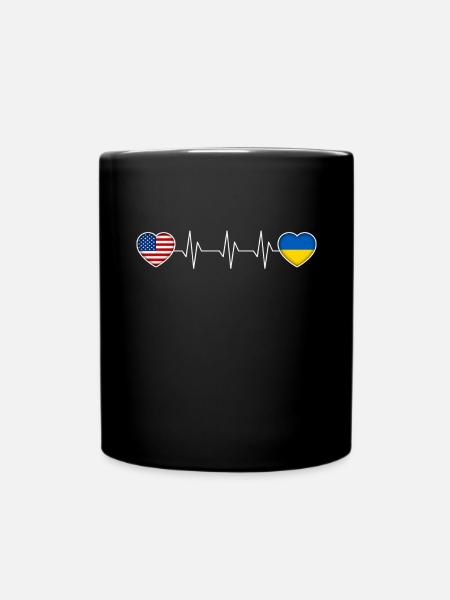 Ukraine - Tasse einfarbig - Schwarz