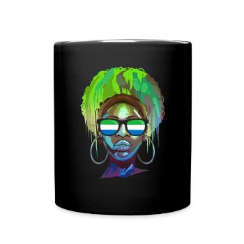 Sierra Leone - Tasse einfarbig - Schwarz - Vorne
