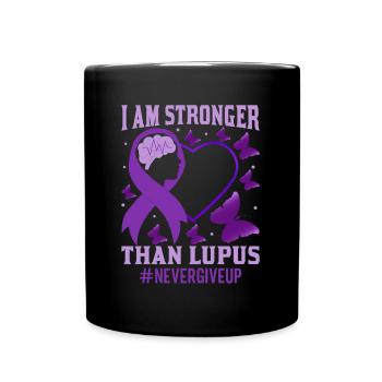Lupus Bewusstseins Monat - Tasse einfarbig - Schwarz - Vorne