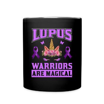 Lupus Bewusstseins Monat - Tasse einfarbig - Schwarz - Vorne