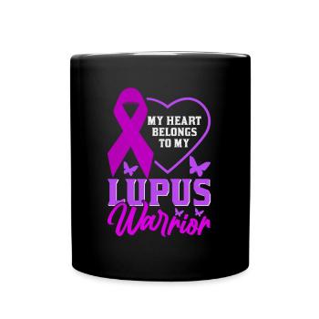 Lupus Bewusstseins Monat - Tasse einfarbig - Schwarz - Vorne