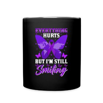 Lupus Bewusstseins Monat - Tasse einfarbig - Schwarz - Vorne
