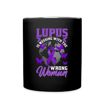 Lupus Bewusstseins Monat - Tasse einfarbig - Schwarz - Vorne