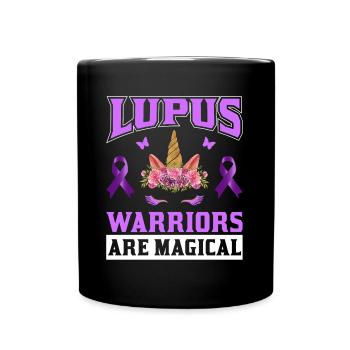 Lupus Bewusstseins Monat - Tasse einfarbig - Schwarz - Vorne