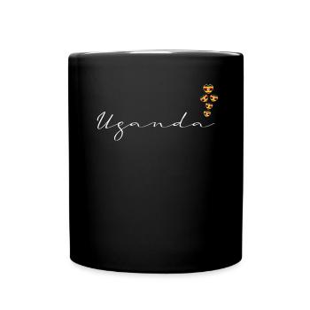 Uganda - Tasse einfarbig - Schwarz - Vorne