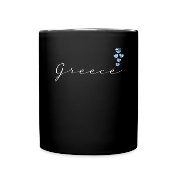 Griechenland - Tasse einfarbig - Schwarz - Vorne