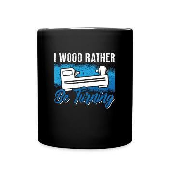 Tournage sur bois I Bois plutôt être tournage artisanat - Mug uni - noir - Devant