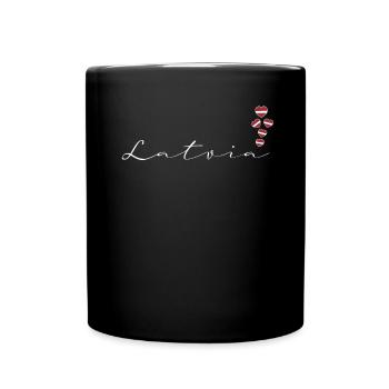 Latvia - Full Colour Mug - black - Front