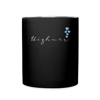 Ouïghours - Mug uni - noir - Devant