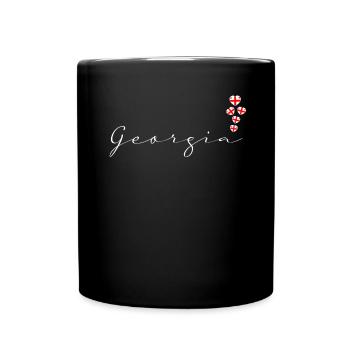 Georgien - Tasse einfarbig - Schwarz - Vorne