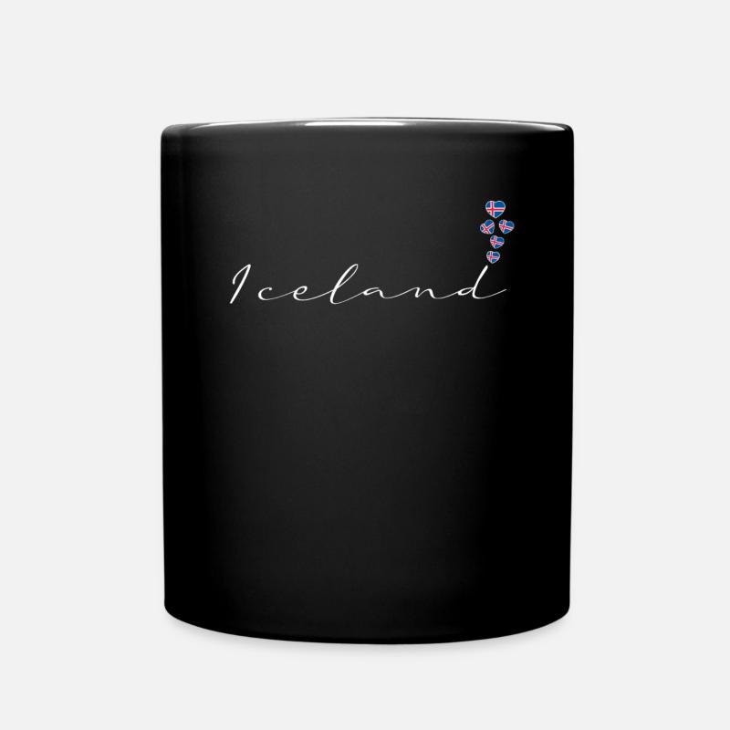 Island - Tasse einfarbig - Schwarz