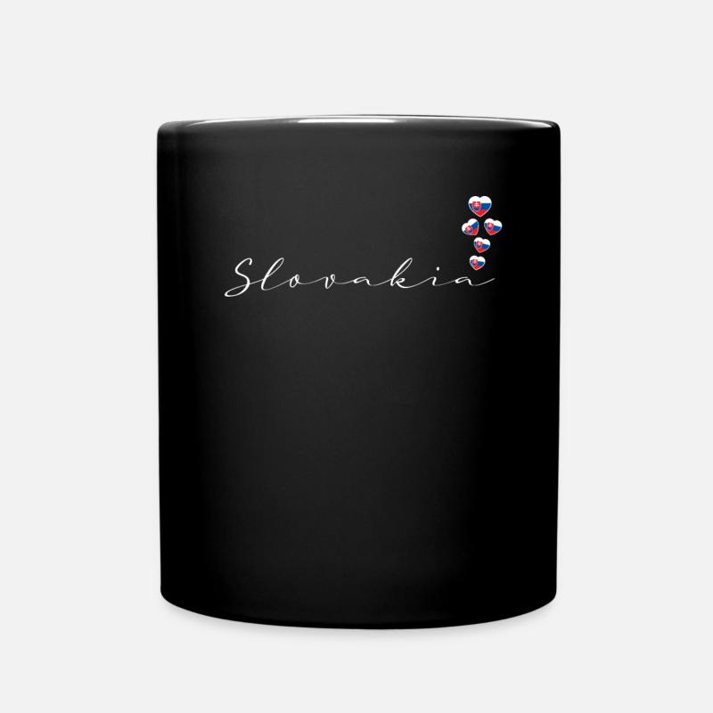 Slowakei - Tasse einfarbig - Schwarz