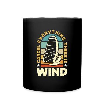 Windsurfing Cancel Everything There Is Wakeboard - Full Colour Mug - black - Front
