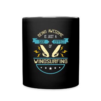 Windsurfing Being Awesome Is Just A Water Sports - Full Colour Mug - black - Front
