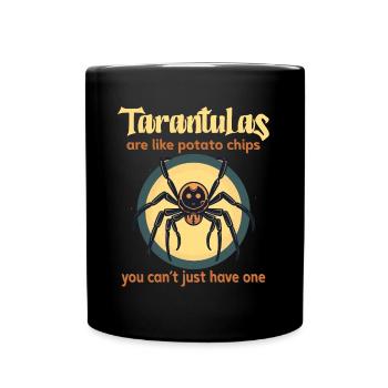 Vogelspinne - Tasse einfarbig - Schwarz - Vorne
