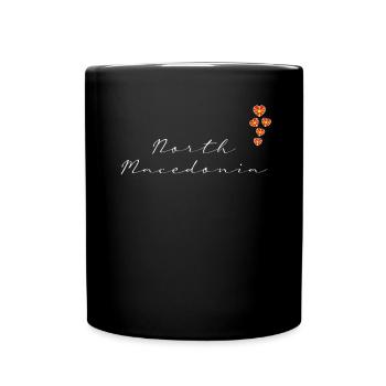 Nordmazedonien - Tasse einfarbig - Schwarz - Vorne