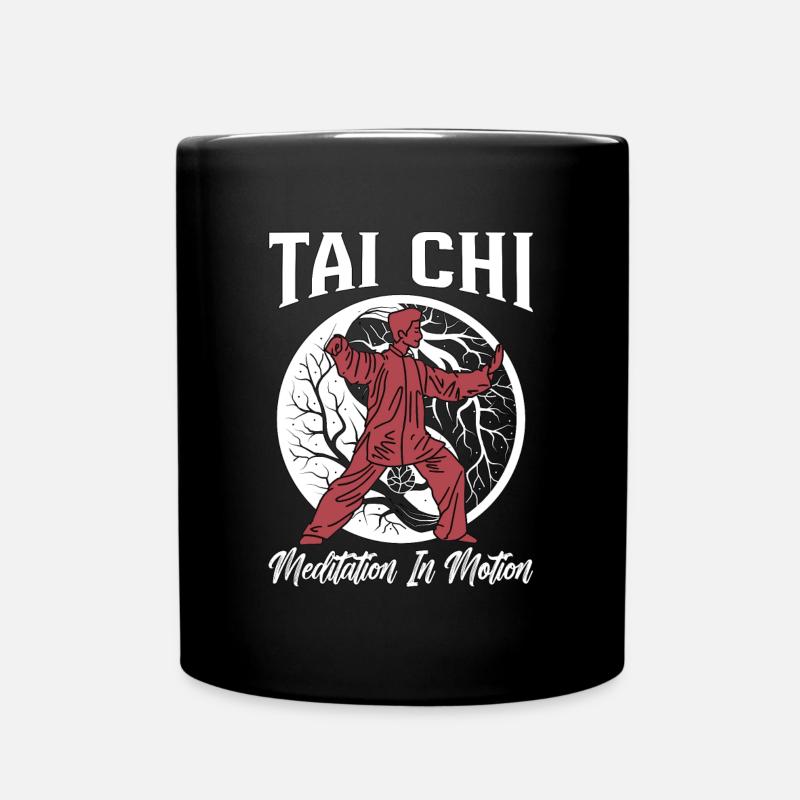 Tai Chi Meditation In Motion Qigong Tai Chi Lover - Tasse einfarbig - Schwarz
