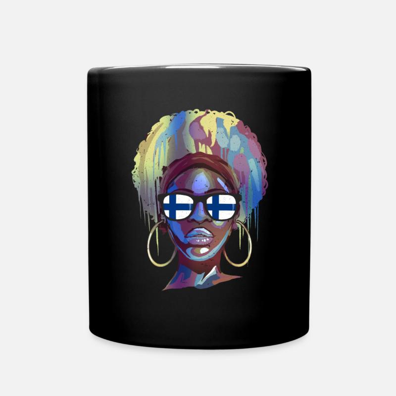 Finnland - Tasse einfarbig - Schwarz