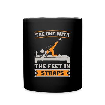 Pilates The One With The Feet In Straps Reformer - Tasse einfarbig - Schwarz - Vorne