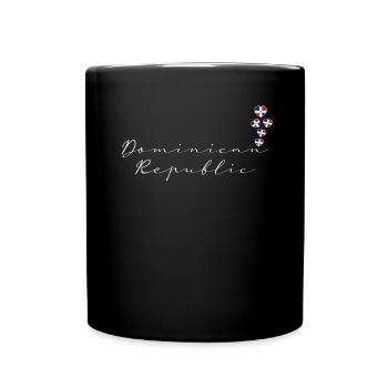 Dominikanische Republik - Tasse einfarbig - Schwarz - Vorne