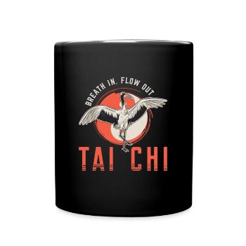 Tai Chi Breath In Flow Out Taichi Meditation Taiji - Full Colour Mug - black - Front