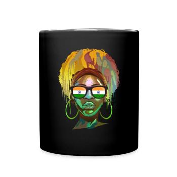 Indien - Tasse einfarbig - Schwarz - Vorne