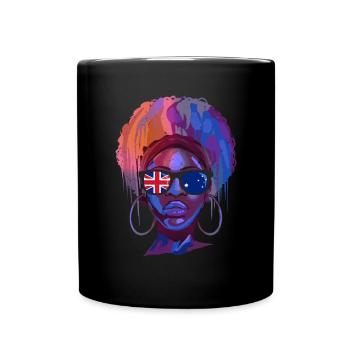 Australien - Tasse einfarbig - Schwarz - Vorne