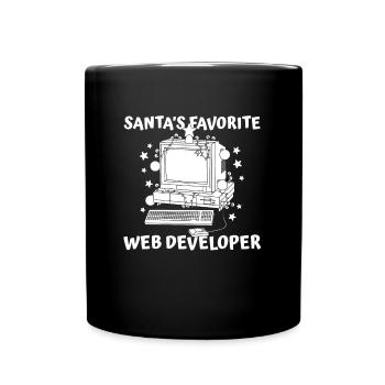 Web Entwickler Webdeveloper - Tasse einfarbig - Schwarz - Vorne