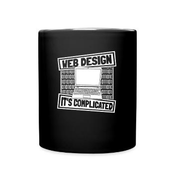 Web Entwickler Webdeveloper - Tasse einfarbig - Schwarz - Vorne