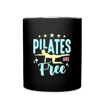 Pilates Are Free Reformer Pilates Class Training - Tasse einfarbig - Schwarz - Vorne