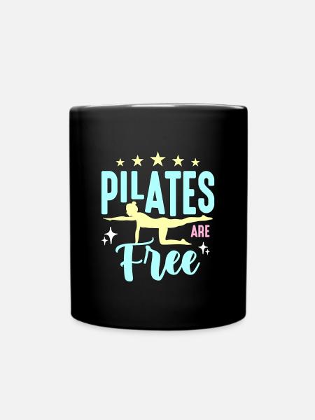 Le Pilates est un entraînement gratuit pour les cours de Pilates - Mug uni - noir