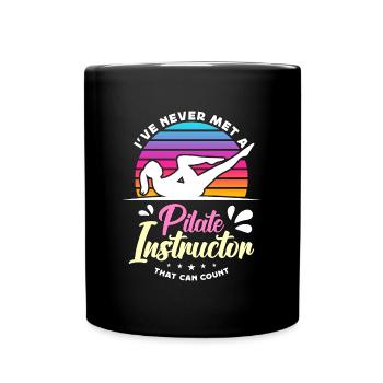 Pilates Je n’ai jamais rencontré de coach de Pilates Méditation - Mug uni - noir - Devant
