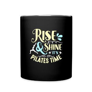 Pilates Rise And Shine It's Pilates Time Reformer - Tasse einfarbig - Schwarz - Vorne