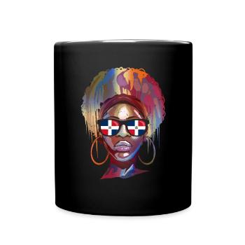 Dominikanische Republik - Tasse einfarbig - Schwarz - Vorne